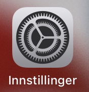 Innstillinger ikonet til en iPhone.