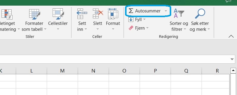 Bilde av hvor man finner Autosummer